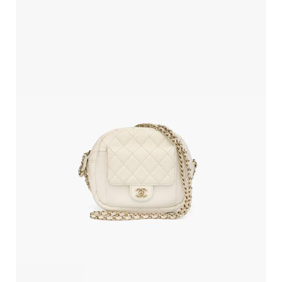 CHANEL White Cosmetic Chain Shoulder Bag A-A23234 - Picture 1 of 10